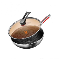 康巴赫 炒锅不粘锅抗菌不锈钢炒菜锅32cm