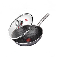 康巴赫炒锅不粘锅抗菌不锈钢炒菜锅煎炒锅30cm第六代