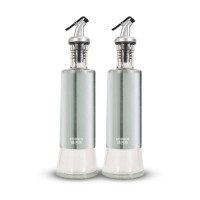 康巴赫 玻璃油壶按压式装油瓶子防漏油罐酱油醋壶调料瓶300ml 两支