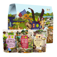 中粮初萃山珍礼盒 368g(初萃东北黑木耳120g 初萃西峡冬菇128g 初萃古田剪花银耳120g)