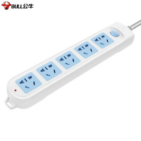 公牛 (bull) 插座新国标接线板 GN-602带保护门 全长3米