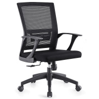 众班 黑胶PP版单人办公转椅 B015型 |把