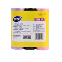 妙洁 mbgrmc2+1点断式平底垃圾袋 中号45*50cm*30只/卷*3卷/ 包 (单位:包)