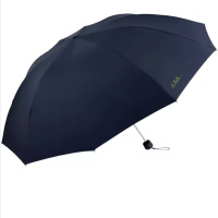 天堂伞 黑胶加大加固61cm*10骨三折晴雨伞 33188e藏青色