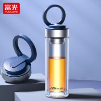 富光 尚泽带拎手双层玻璃杯水杯茶杯 x1902-sh-360 360ml(单位:个)