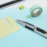 晨光文具小号美工刀裁纸刀全金属ass91359自动换刃自动锁ass91359(单位:个)