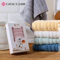 洁丽雅(grace)墨染流云毛巾单条 74*34cm W1703 颜色随机100g