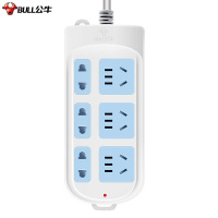 公牛(bull) 新国标插座/插线板/插排/排插/接线板/拖线板gn-102 6位全长3米