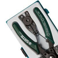 世达(sata)卡簧钳套装穴用轴用直口曲口卡簧钳组多功能可换头内外卡簧钳5件套09251