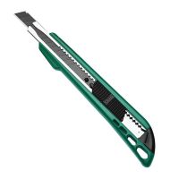 世达(sata)9mm塑料柄推钮美工刀壁纸刀安全开箱刀裁纸刀推钮刀架93426