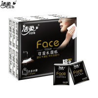 洁柔(C&S)手帕纸 黑Face 加厚4层面巾纸6片*18包 古龙香水味 (强韧可湿水 迷你餐巾纸 面巾纸随身便携)