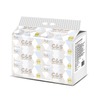 洁柔(C&S)抽纸 布艺方格软抽100抽/包 100%原生木浆3层面巾纸*6包(整提销售 实惠家庭装软抽纸巾 婴儿可用)