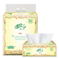 清风抽纸欧院纯品经典 3层100抽无香软抽纸巾餐巾纸小规格面巾纸 欧院纯品[3包/散装]热卖装