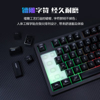 联想(Lenovo)生态异能者有线彩虹光键盘K601 黑色