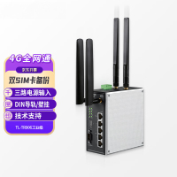 TP-LINK 工业级4G/5G无线路由器 插SIM流量卡自动联网高速企业 TL-TR906工业级 4G插卡无线千兆双频