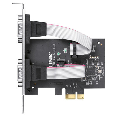 TP-LINK TL-SA102E工业级 PCI-E转2口RS232串口转接卡 9针标准DB9接口