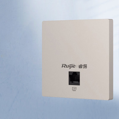 锐捷(Ruijie)无线ap面板双频 无线速率1167M家庭酒店企业大户型全屋wifi入墙RG-EAP102(F)金色