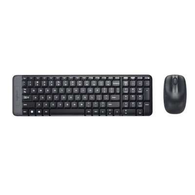罗技(Logitech)MK220 键鼠套装 无线键鼠套装 办公键鼠套装 多媒体键鼠套装 带无线2.4G接收器 黑色