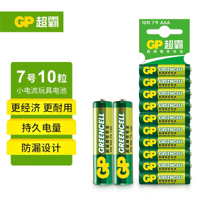 超霸 GP24G-2ISP10七号碳性电池10粒卡装(单位:卡)