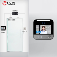 汉王(Hanvon)考勤门禁一体机C505AF 门禁套装[方案三:单边玻璃门 上下无框]