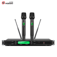 宏视道无线会议U段话筒一拖二专业视频会议手持舞台声卡直播手持麦克风一拖二 HSD-K902S(70米接收)