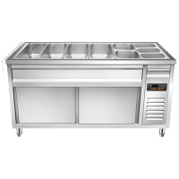 喜莱盛XLS-GSF06S 柜式6格|餐盒自由搭配|1.0MM厚 商用保温餐车柜式六格201不锈钢单位/台