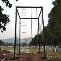 鑫亚兴四面体爬绳爬杆训练器材 加厚钢管组合训练 单位/个