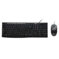 罗技(Logitech)MK200 企业级有线键鼠套装 USB电脑台式机笔记本通用键鼠套装 全尺寸 单位/套