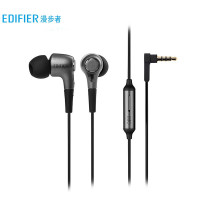 漫步者 h230p 3.8mm插孔式耳机入耳式线控迷你运动耳塞音乐听歌可通话重低音炮 黑色 单位/个
