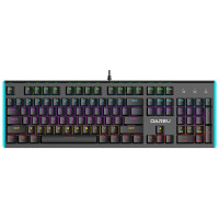 达尔优 LK165纯色机械键盘家用办公 有线USB混光CF吃鸡LOL LK165黑色混光 红轴 单位/个