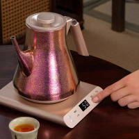 不觉堂纯钛电热水壶烧水壶家用泡茶专用茶台智能恒温电热水壶 T3茶艺师壶(冰晶粉) 单位/个