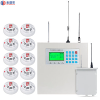 金盛安烟雾报警器火灾GSM联网无线烟感探测器安防系统消防认证商用