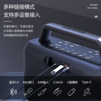 飞利浦(PHILIPS)SD228户外蓝牙音箱广场舞便携手提K歌舞台低音炮扩音器带麦克风 双麦版电木吉他民谣乐器音箱