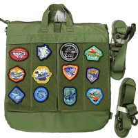 晨光 手提会议包 防水事务包 商务公文拉链袋 单肩斜挎包 军绿色