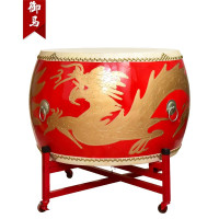 御马(YU MA)24寸高邦龙鼓牛皮鼓 开业庆典大鼓 民族鼓威风鼓锣鼓 战鼓龙鼓堂鼓演出鼓可定制堂鼓