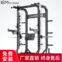 亿迈(EM)龙门架深蹲架卧推架杠铃架力量金刚x5+奥杆+Z5凳+杠铃片155KG+T台