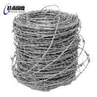 战术国度 铁丝刺绳 热镀锌铁丝网隔离护栏网钢丝刺绳防盗刺网 双股刺距12公分 2.3毫米200米