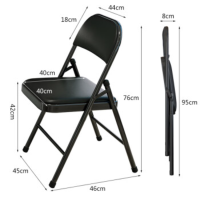 华恺之星折叠椅 电脑椅办公家用椅子会议培训座椅休闲椅HK3022黑色