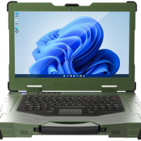 华南智能15.6英寸全加固三防笔记本带独显支持win7黑色车载工控防尘防水可定制