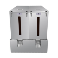 兴顺通 优质不锈钢商用米面柜 两格可视米面柜粮食柜分格柜110*60*85cm