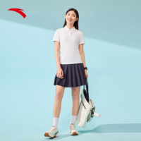 安踏劳保速干T丨短袖翻领POLO衫女跑步休闲运动上衣L(女170)