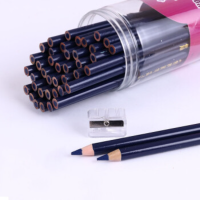 晨好 50支装536特种铅笔适用于玻璃皮革塑料金属瓷器点位划线标记木工铅笔蜡芯 蓝色