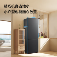 TCL 171升L1双开门二门双温区节能二级能效节能低音养鲜冰箱R171L1-B