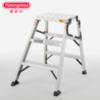 长谷川(Hasegawa)铝合金梯子平台梯折叠工程梯移动工作台WDC-75/三步高0.75m