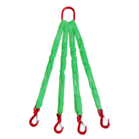 一马当先柔性吊带吊索具成套涤纶起重工具行车吊车组合索具 8吨5米4腿