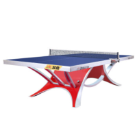 双鱼 乒乓球桌室内家用训练比赛球台乒乓球台蓝色 展翅王2