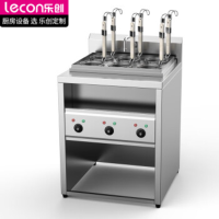 乐创多功能煮面炉商用电 不锈钢立式[六头]电热立式煮面炉送粉篱 LC-CY-6A
