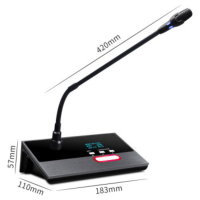 舒乐迪V-80A有线手拉手话筒支持网线及8芯线两用接口会议音响桌面鹅颈(10话筒+主机)