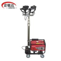 京锐达自动升降工作灯移动照明车无线遥控应急国1500W发电机2*100W手动