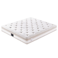 爱舒乳胶床垫黄麻独立袋装弹簧内衣棉席梦思床垫子1.8x2米 白露E型